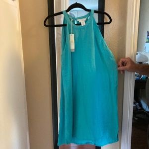 Teal halter dress